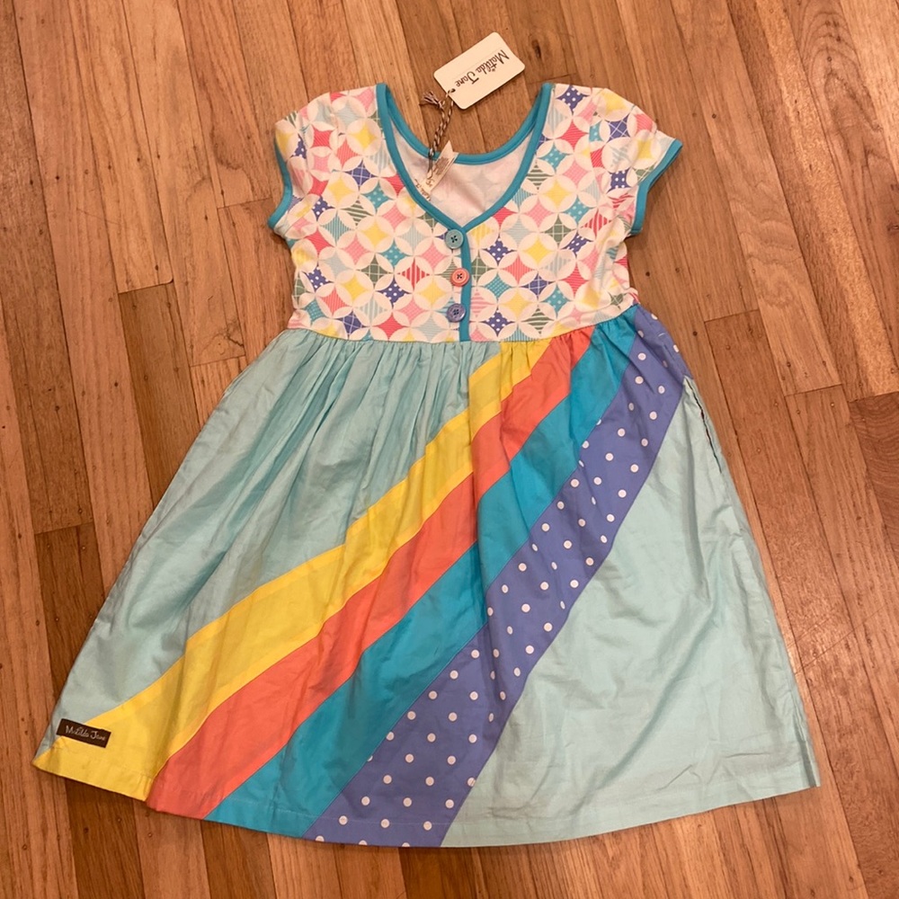 NWT Matilda Jane Roy G Biv Dress, 8